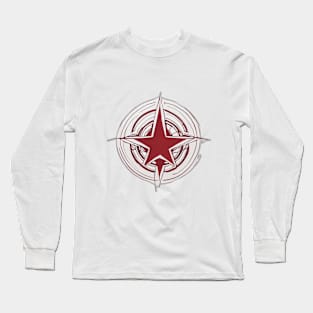 Red Star Emblem Graphic Tee Design No. 508 Long Sleeve T-Shirt